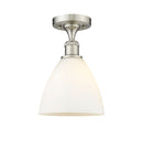 Innovations Lighting Ballston Dome 1 Light 7.5" Semi-Flush Mount 516-1C-SN-GBD-751-LED