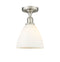 Innovations Lighting Ballston Dome 1 Light 7.5" Semi-Flush Mount 516-1C-SN-GBD-751-LED