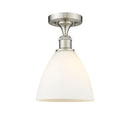 Innovations Lighting Ballston Dome 1 Light 7.5" Semi-Flush Mount 516-1C-SN-GBD-751