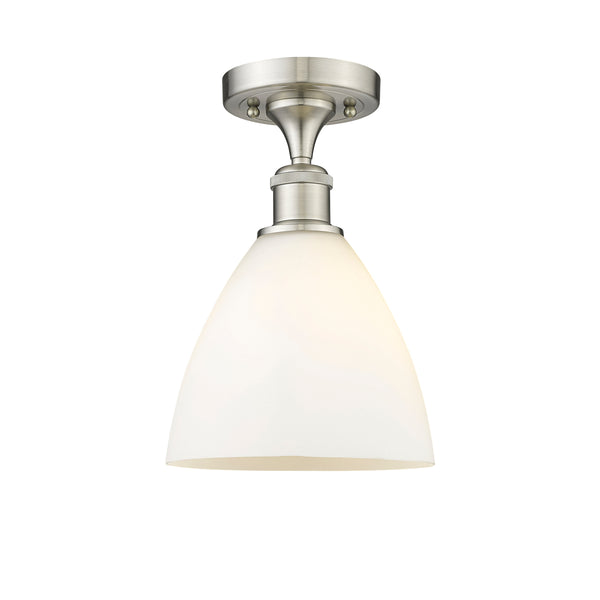 Innovations Lighting Ballston Dome 1 Light 7.5" Semi-Flush Mount 516-1C-SN-GBD-751
