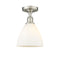 Innovations Lighting Ballston Dome 1 Light 7.5" Semi-Flush Mount 516-1C-SN-GBD-751