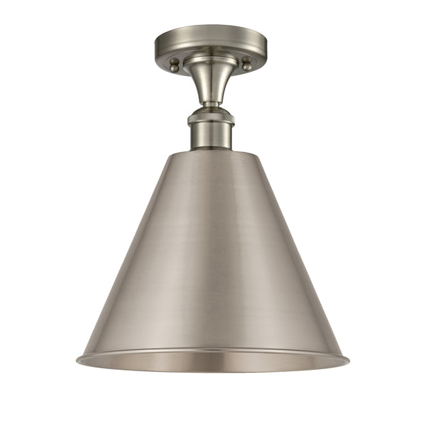 Innovations Lighting Ballston Cone 1 Light" Semi-Flush Mount 516-1C-SN-MBC-12-SN