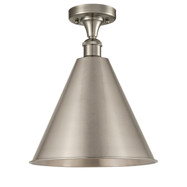 Innovations Lighting Ballston Cone 1 Light" Semi-Flush Mount 516-1C-SN-MBC-16-SN