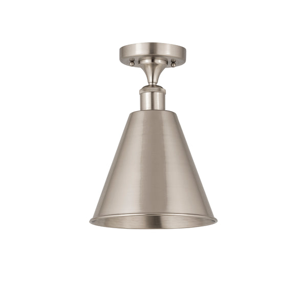 Innovations Lighting Ballston Cone 1 Light" Semi-Flush Mount 516-1C-SN-MBC-8-SN