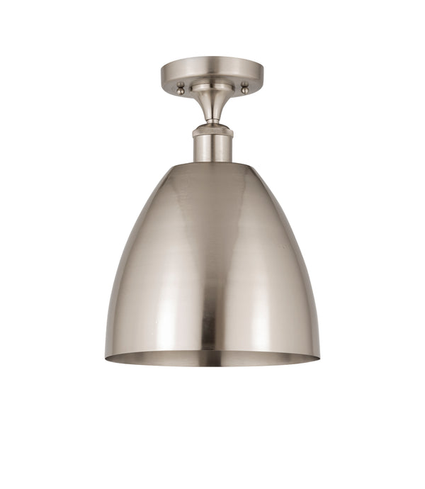 Innovations Lighting Ballston Dome 1 Light" Semi-Flush Mount 516-1C-SN-MBD-9-SN-LED