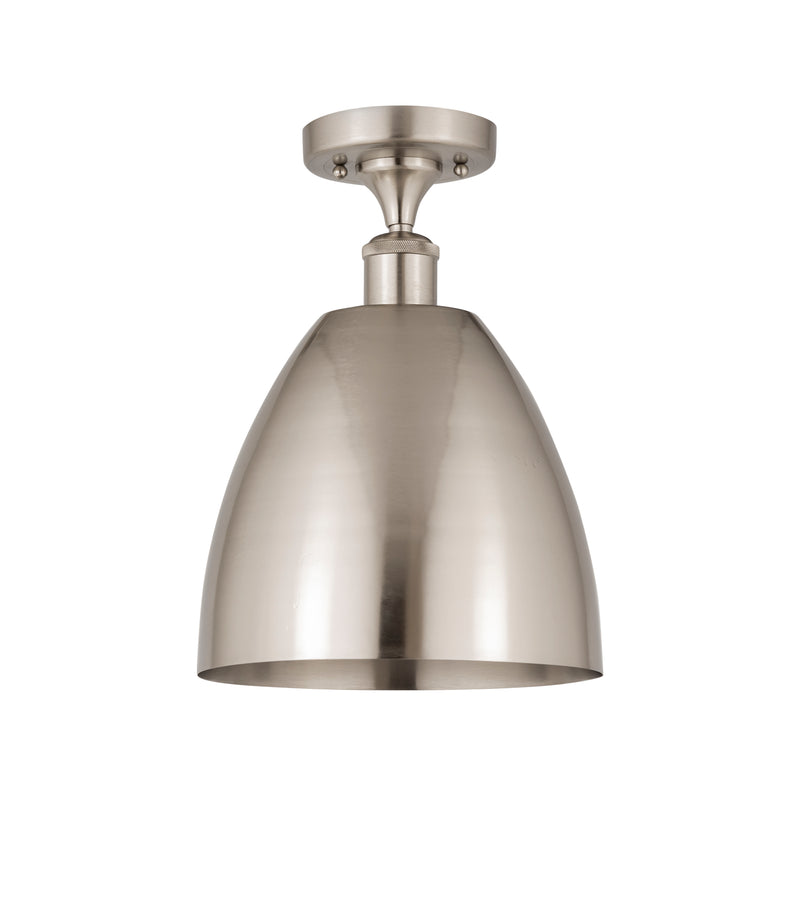 Innovations Lighting Ballston Dome 1 Light" Semi-Flush Mount 516-1C-SN-MBD-9-SN-LED
