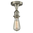 Innovations Lighting Bare Bulb 1 Light Semi-Flush Mount Part Of The Ballston Collection 516-1C-SN