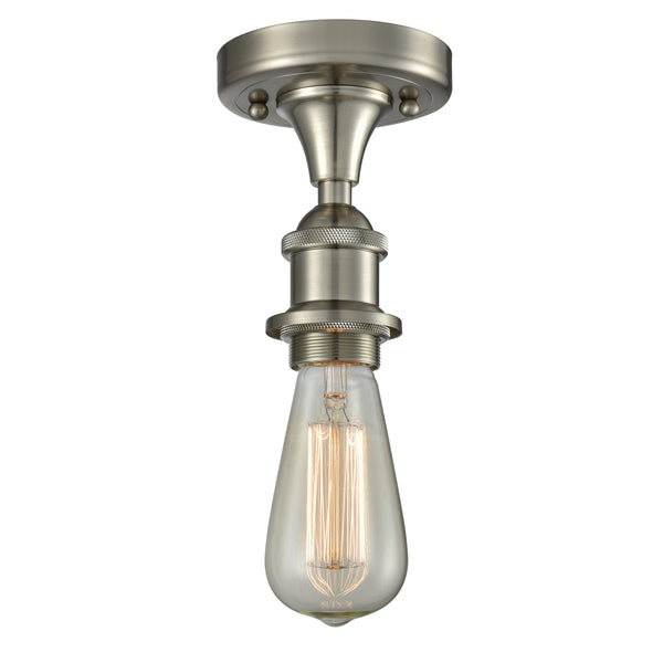 Innovations Lighting Bare Bulb 1 Light Semi-Flush Mount Part Of The Ballston Collection 516-1C-SN