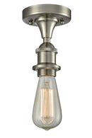 Innovations Lighting Bare Bulb 1 Light Semi-Flush Mount Part Of The Ballston Collection 516-1C-SN-LED