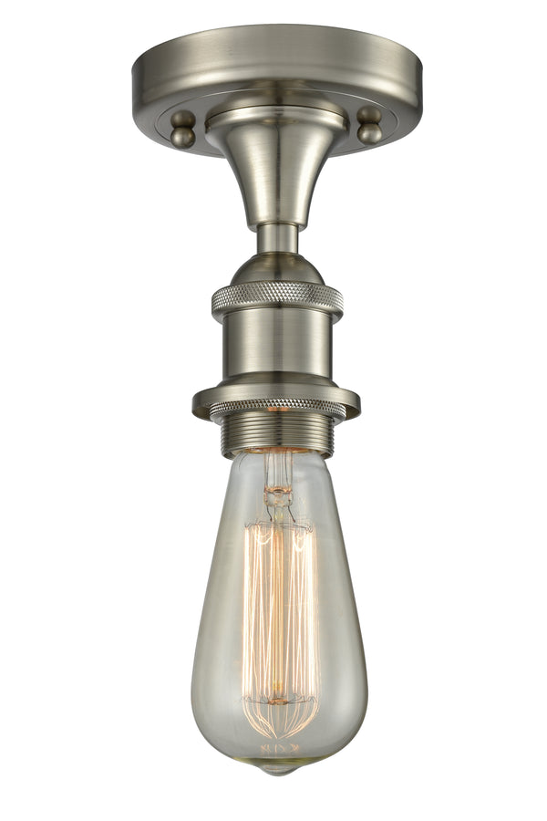 Innovations Lighting Bare Bulb 1 Light Semi-Flush Mount Part Of The Ballston Collection 516-1C-SN-LED