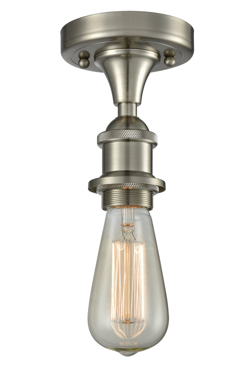 Innovations Lighting Bare Bulb 1 Light Semi-Flush Mount Part Of The Ballston Collection 516-1C-SN-LED