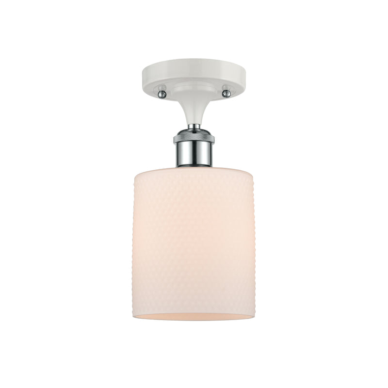 Innovations Lighting Cobbleskill 1 Light Semi-Flush Mount Part Of The Ballston Collection 516-1C-WPC-G111