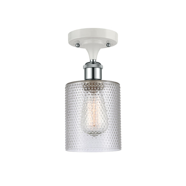 Innovations Lighting Cobbleskill 1 Light Semi-Flush Mount Part Of The Ballston Collection 516-1C-WPC-G112