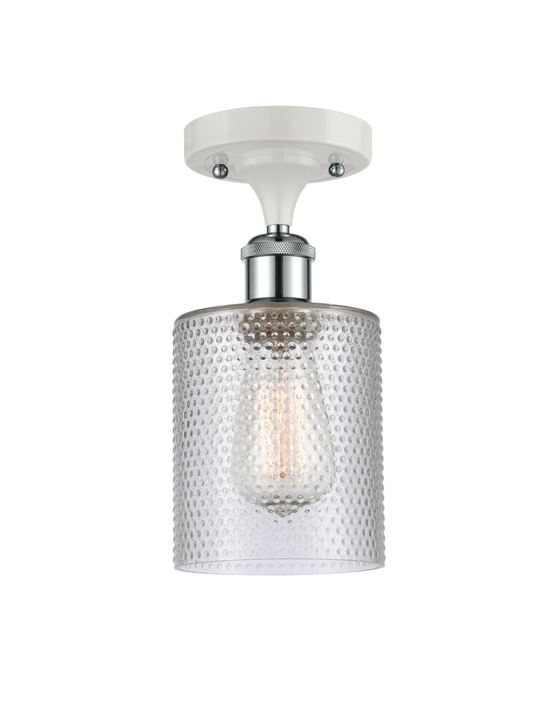 Innovations Lighting Cobbleskill 1 Light Semi-Flush Mount Part Of The Ballston Collection 516-1C-WPC-G112-LED