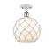 Innovations Lighting Large Farmhouse Rope 1 Light Semi-Flush Mount Part Of The Ballston Collection 516-1C-WPC-G121-10RW