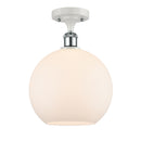 Innovations Lighting Athens 1 Light 10" Semi-Flush Mount 516-1C-WPC-G121-10