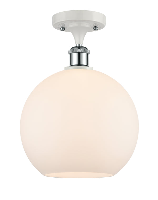 Innovations Lighting Athens 1 Light 10" Semi-Flush Mount 516-1C-WPC-G121-10-LED