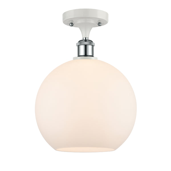 Innovations Lighting Athens 1 Light 10" Semi-Flush Mount 516-1C-WPC-G121-10