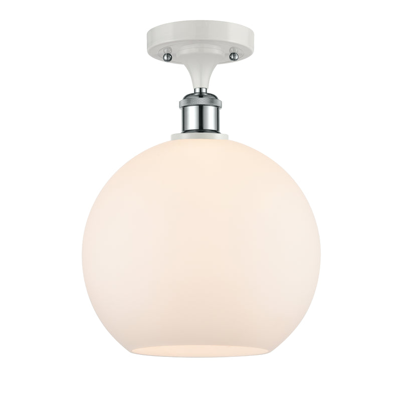 Innovations Lighting Athens 1 Light 10" Semi-Flush Mount 516-1C-WPC-G121-10