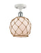 Innovations Lighting Farmhouse Rope 1 Light Semi-Flush Mount Part Of The Ballston Collection 516-1C-WPC-G121-8RB-LED
