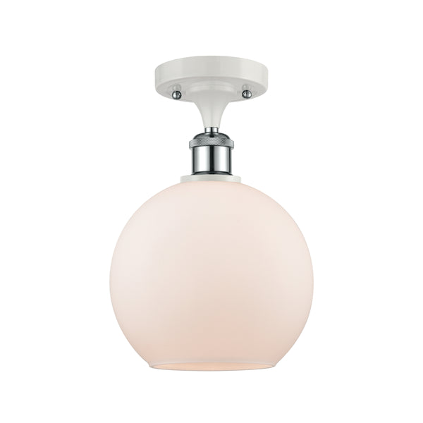 Innovations Lighting Athens 1 Light 8" Semi-Flush Mount 516-1C-WPC-G121-8
