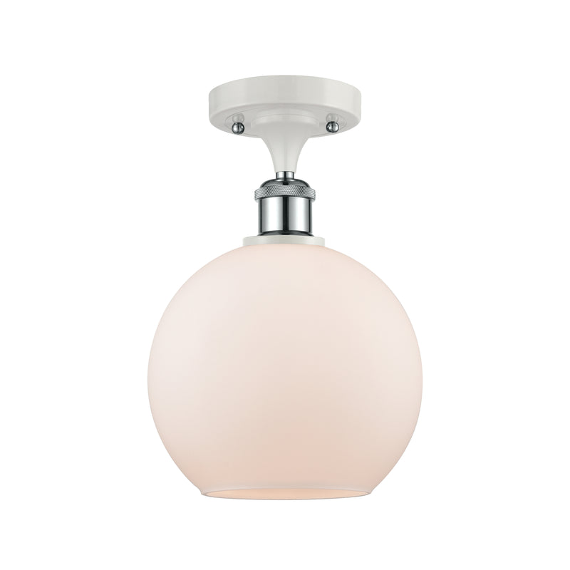Innovations Lighting Athens 1 Light 8" Semi-Flush Mount 516-1C-WPC-G121-8