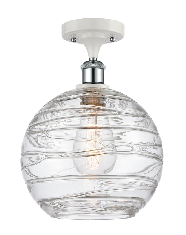 Innovations Lighting Deco Swirl 1 Light 10" Semi-Flush Mount 516-1C-WPC-G1213-10-LED