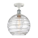 Innovations Lighting Deco Swirl 1 Light 10" Semi-Flush Mount 516-1C-WPC-G1213-10