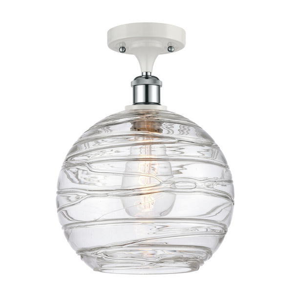 Innovations Lighting Deco Swirl 1 Light 10" Semi-Flush Mount 516-1C-WPC-G1213-10