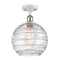 Innovations Lighting Deco Swirl 1 Light 10" Semi-Flush Mount 516-1C-WPC-G1213-10