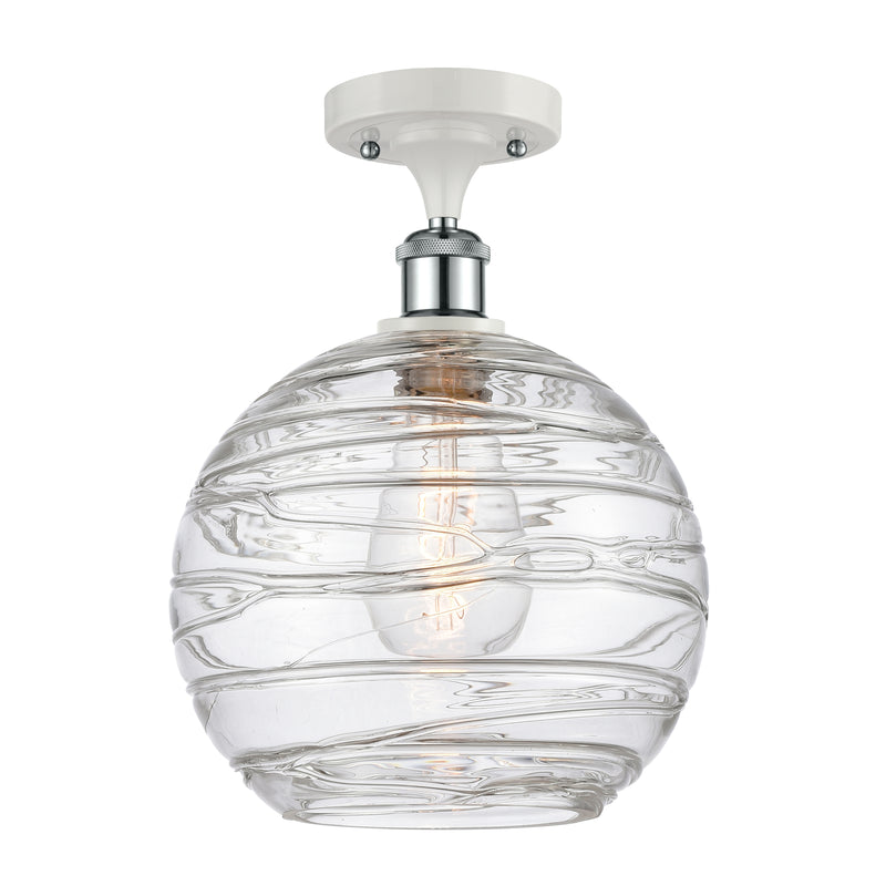 Innovations Lighting Deco Swirl 1 Light 10" Semi-Flush Mount 516-1C-WPC-G1213-10