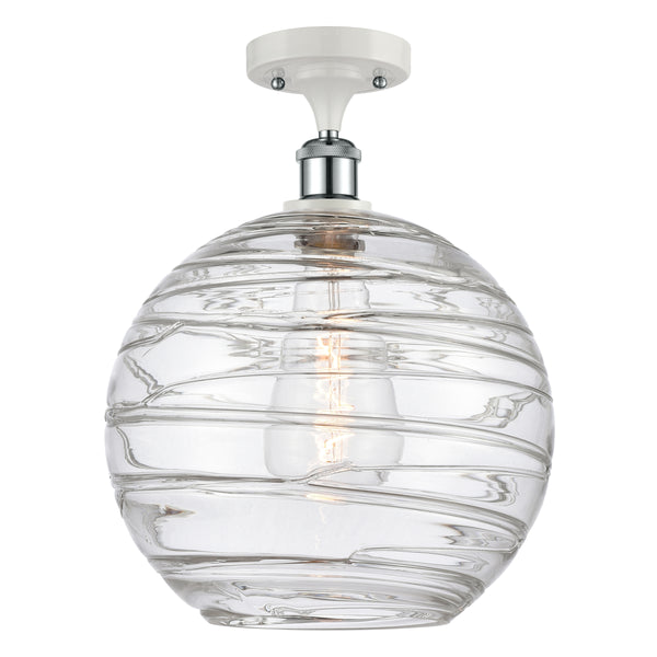 Innovations Lighting Deco Swirl 1 Light 12" Semi-Flush Mount 516-1C-WPC-G1213-12