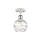 Innovations Lighting Deco Swirl 1 Light 6" Semi-Flush Mount 516-1C-WPC-G1213-6