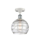 Innovations Lighting Deco Swirl 1 Light 8" Semi-Flush Mount 516-1C-WPC-G1213-8
