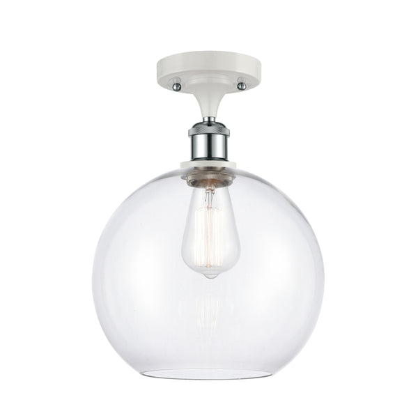 Innovations Lighting Athens 1 Light 10" Semi-Flush Mount 516-1C-WPC-G122-10