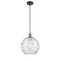 Deco Swirl Mini Pendant shown in the Black Antique Brass finish with a Clear shade