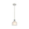 Dayton Mini Pendant shown in the White and Polished Chrome finish with a White shade