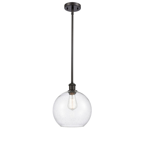 Athens Mini Pendant shown in the Oil Rubbed Bronze finish with a Seedy shade