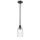 Candor Mini Pendant shown in the Oil Rubbed Bronze finish with a Clear Waterglass shade