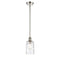 Candor Mini Pendant shown in the Polished Nickel finish with a Clear Waterglass shade