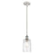 Candor Mini Pendant shown in the White and Polished Chrome finish with a Clear Waterglass shade