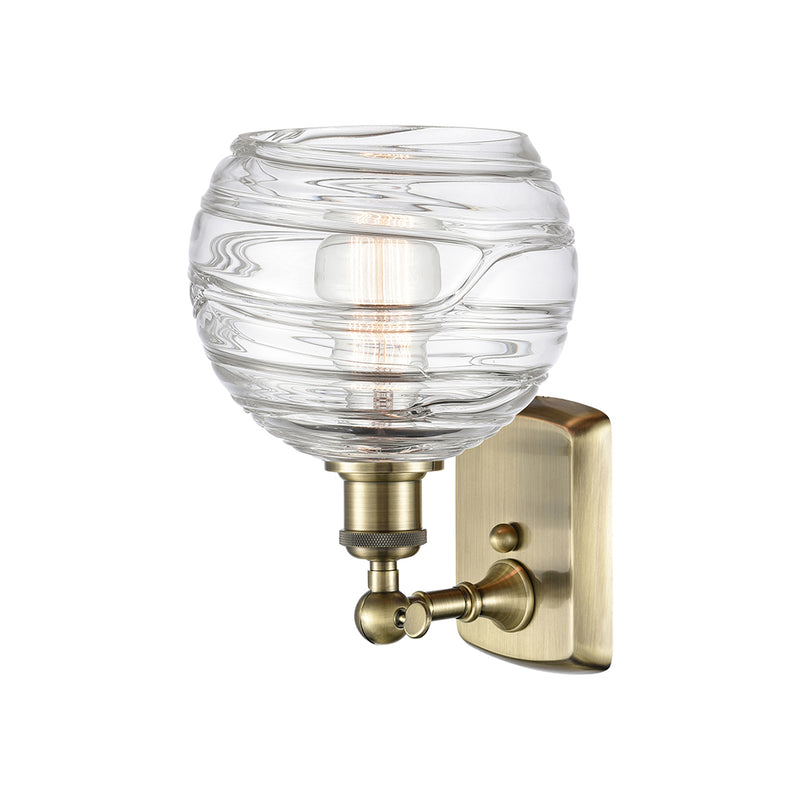 Innovations Lighting Deco Swirl 1 Light 8" Sconce 516-1W-AB-G1213-8