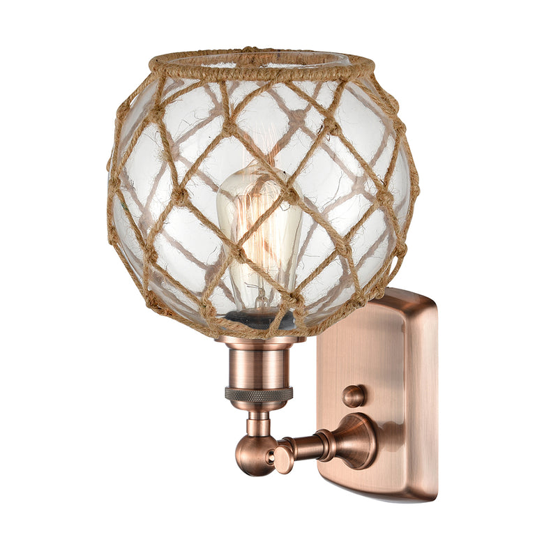 Innovations Lighting Farmhouse Rope 1 Light Sconce Part Of The Ballston Collection 516-1W-AC-G122-8RB