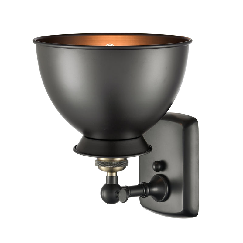 Innovations Lighting Adirondack 1 Light Sconce Part Of The Ballston Collection 516-1W-BAB-M14-BK