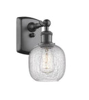 Innovations Lighting Belfast 1-100 watt 6 inch Oil Rubbed Bronze Sconce Clear Crackle glass 180 Degree Swivels 5161WOBG105