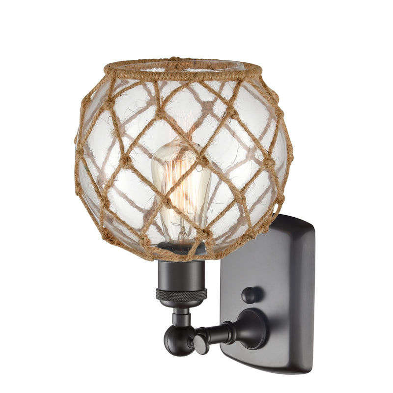 Innovations Lighting Farmhouse Rope 1 Light Sconce Part Of The Ballston Collection 516-1W-OB-G122-8RB