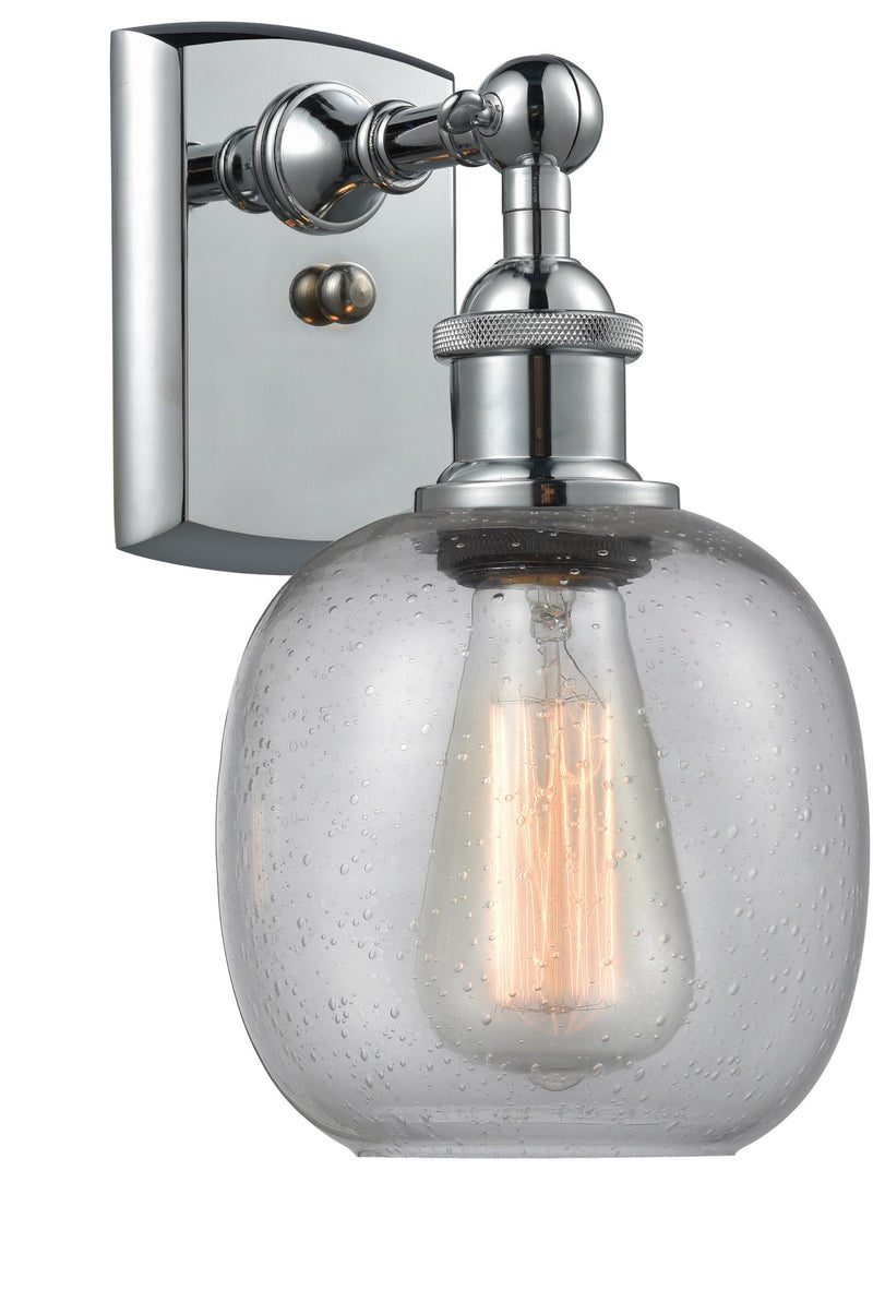 Innovations Lighting Belfast 1-100 watt 6 inch Polished Chrome Sconce  Seedy glass   180 Degree Adjustable Swivels 5161WPCG104