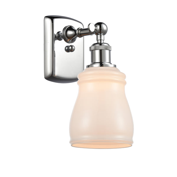 Ellery Sconce shown in the Polished Chrome finish with a White shade