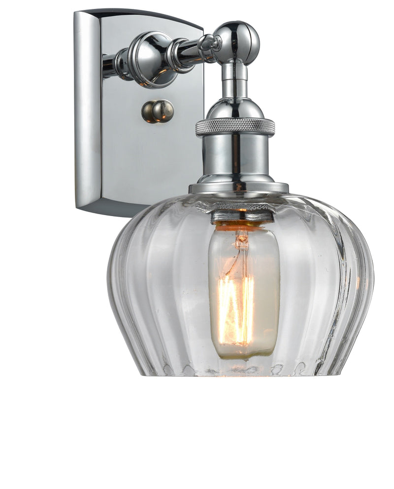 Innovations Lighting Fenton 1-100 watt 6.5 inch Polished Chrome Sconce  Clear glass   180 Degree Adjustable Swivels 5161WPCG92