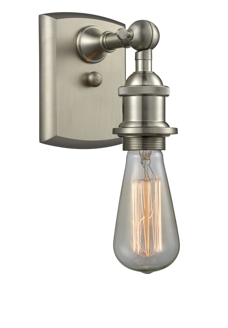 Innovations Lighting Bare Bulb 1-100 watt 4.5 inch Brushed Satin Nickel Sconce   180 Degree Adjustable Swivels 5161WSN